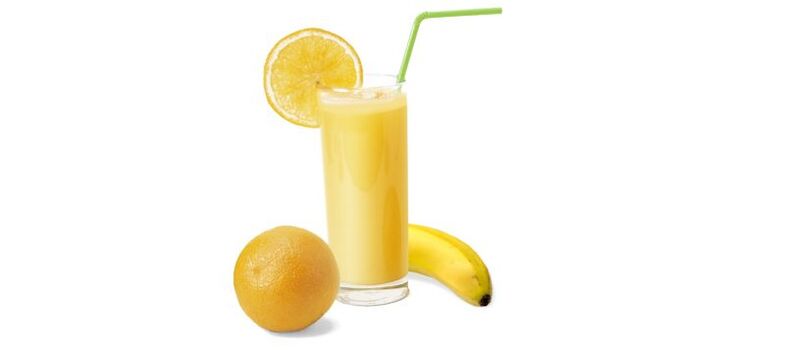 smoothie s bananom i narančom za piće dijete